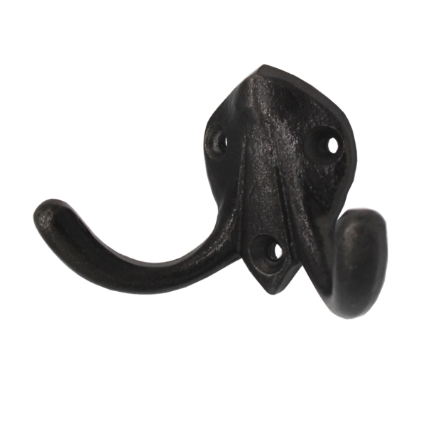 Wandhaken vintage | Mantelhaken, Garderobenhaken, Huthaken | Gusseisen schwarz | IRB7829 | Ventano