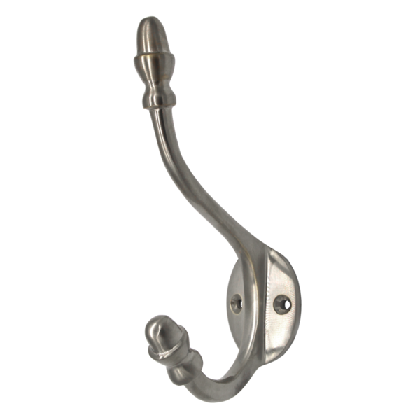 Wandhaken vintage | Mantelhaken, Garderobenhaken, Kleiderhaken | Nickel matt gebürstet | NM7819 | Ventano
