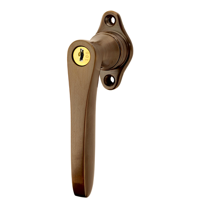 Art Deco Halbolive aus Messing schlanke Form braun