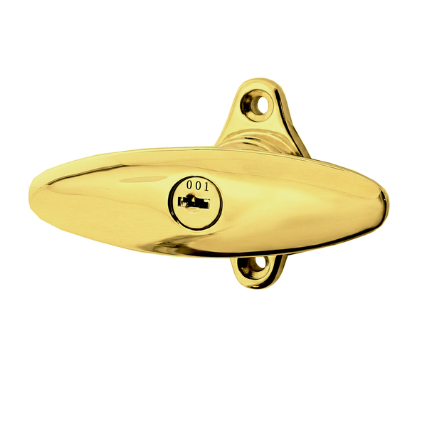 Abschließbare Vollolive Jugendstil poliert ovale Form