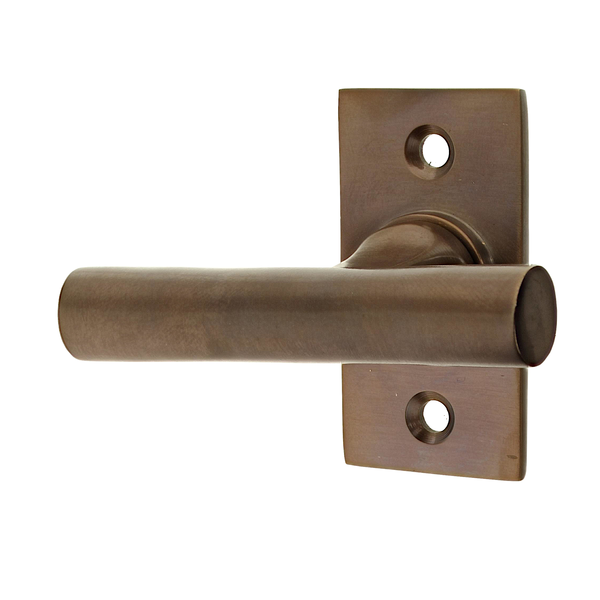 Fenstergriff modern | Design-Fensterolive | Messing dunkel antik patiniert| Modell 