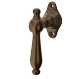 Halbolive aus Messing Biedermeier kugelförmiger Griffkopf braun