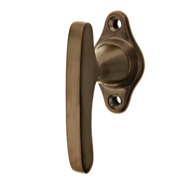 Design Fenstergriff  | Geschwungene Fensterolive | Messing antik patiniert| Modell 