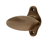 Ovaler Fenstergriff | Fensterolive antik | Messing, dunkel antik patiniert| Modell 