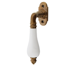 Halbolive aus Messing Jugendstil ergonomische Form groß