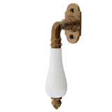 Halbolive aus Messing Jugendstil ergonomische Form groß