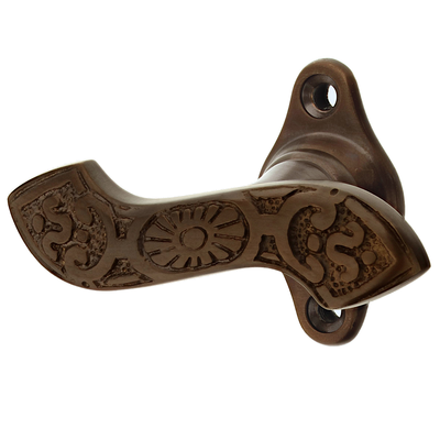 Fenstergriff verziert antik patiniert für Holzfenster