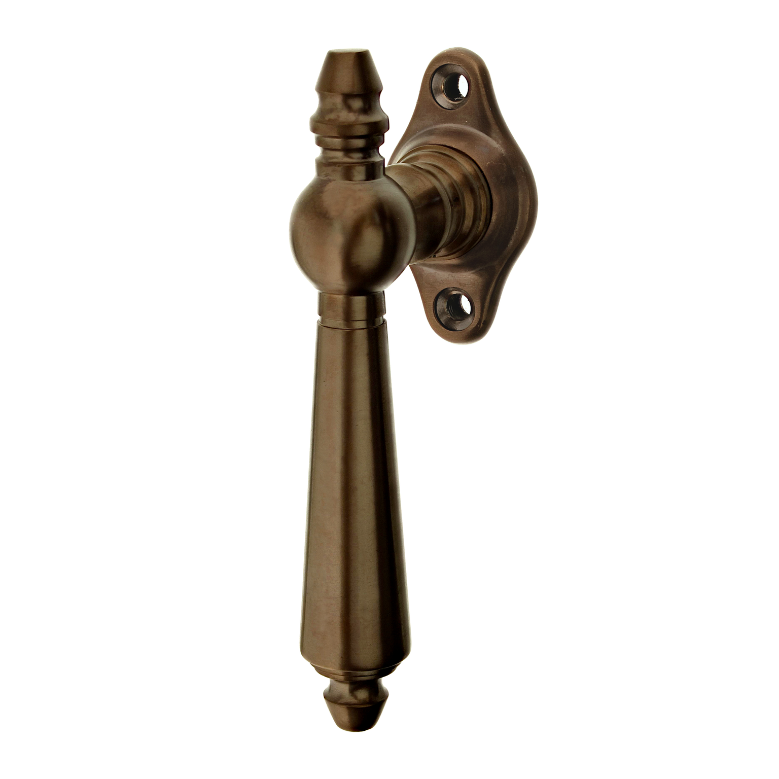 Antiker Fenstergriff | Messing, dunkel antik patniert | Modell 