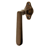 Klassischer Fenstergriff, Halbolive Messing antik patiniert- Modell "Seefeld A" 