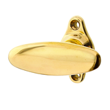 Historischer Fenstergriff oval | Fensterolive antik | Messing, poliert| Modell 