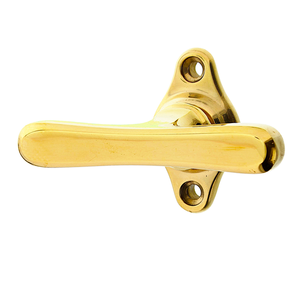 Fensterbeschlag gold aus Messing poliert klassische Form