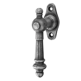 Fensterbeschlag grau aus Gusseisen verzinkt ergonomische Form