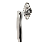 Halbolive Art Deco vernickelt, hochglanz poliert ergonomische Form in silber