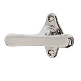 Fensterbeschlag aus Messing Jugendstil elegantes Design silber