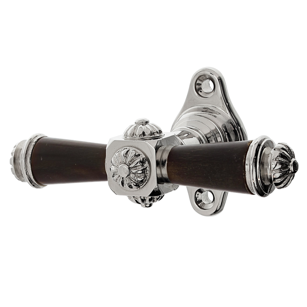 Fensterbeschlag aus Messing Gründerzeit elegantes Design silber