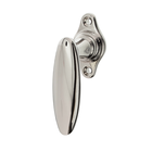 Fenstergriff Jugendstil | Ovale Fensterolive antik | Messing vernickelt hochglanz| Modell  "Berlin N"