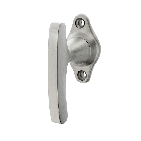 Design Fenstergriff  | Geschwungene Fensterolive | Messing hochglanz vernickelt patiniert | Modell 