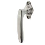 Art Déco Fenstergriff | Fensterolive modern | Messing, Nickel glänzend | Modell 