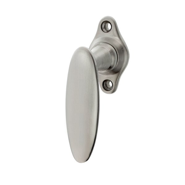 Jugendstil Halbolive aus Messing typische Form silber matt