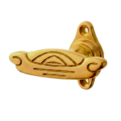 Vollolive aus Messing patiniert matt gold ergonomische Form