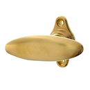 Historischer ovaler Fenstergriff | Fensterolive antik | Messing, patiniert| Modell 