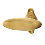 Historischer ovaler Fenstergriff | Fensterolive antik | Messing, patiniert| Modell 