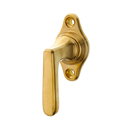 Klassischer Fenstergriff, Halbolive Messing patiniert - Modell "Seefeld P - S"