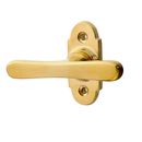 Fensterbeschlag Jugendstil aus Messing elegantes Design matt gold