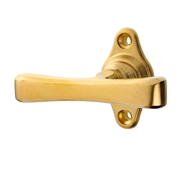 Ovaler Fenstergriff Jugendstil | Fensterolive antik | Messing, patiniert| Modell "Zeltweg  P" | Ventano 