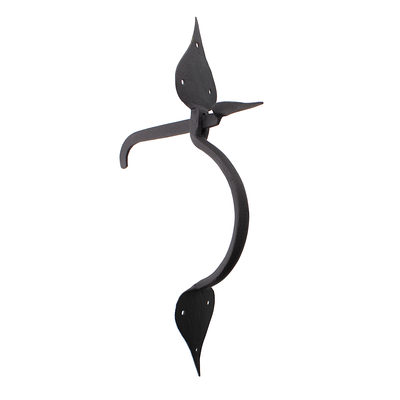 Stalltürdrücker mit Fallriegel (Komplett-Set) | Eisen schwarz