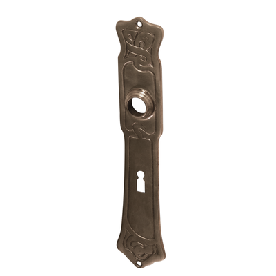 Jugendstil Langschild mit kreativen Details aus antikem Messing