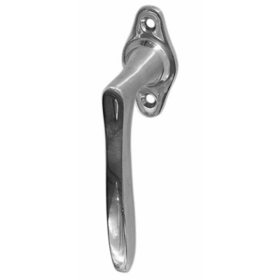 Fensterbeschlag aus Messing Art Deco gradlinige Form silber