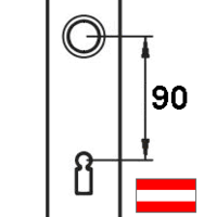 Buntbart 90mm und Vierkant 8,5mm nach Ö-Norm