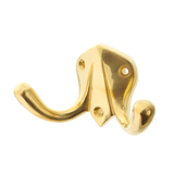 Wandhaken vintage | Mantelhaken, Garderobenhaken, Huthaken | Messing poliert | B7829 | Ventano