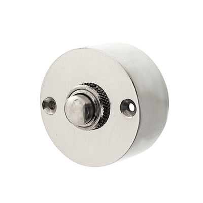 Klingel hochglanz vernickelt| Klingelplatte mit Klingelknopf| Antik Klingel N9236 Aufputz