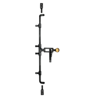 Ruderstange/Fensterdrehstange aus Eisen, altverzinkt - Komplett-Set