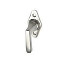 Klassischer Fenstergriff, Halbolive Messing matt vernickelt - Modell Halbolive "Seefeld NM - S"