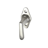 Klassischer Fenstergriff, Halbolive Messing matt vernickelt - Modell Halbolive "Seefeld NM - S"