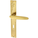Drückergarnitur Jugendstil antik | Messing patiniert | BB Modell "Kernerviertel P" | Ventano