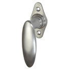 Jugendstil Halbolive aus Messing typische Form silber matt