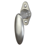Jugendstil Halbolive aus Messing typische Form silber matt