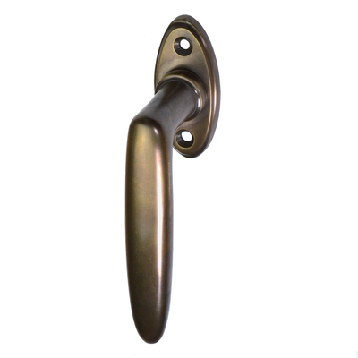 Halbolive aus Messing Jugendstil typische Form braun