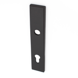 Rechteckiges Langschild Messing schwarz | MS1108
