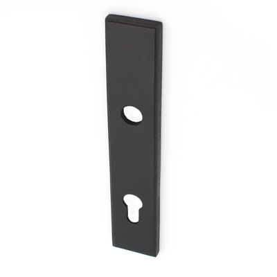 Rechteckiges Langschild Messing schwarz | MS1108