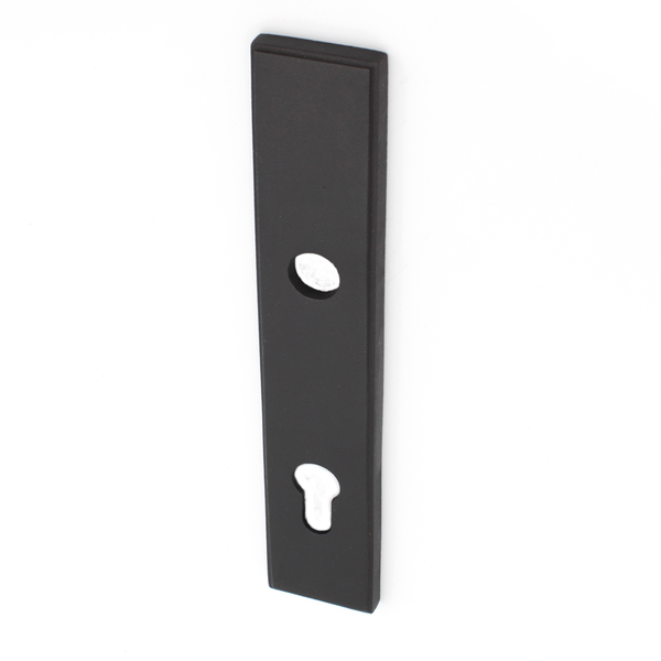Rechteckiges Langschild Messing schwarz | MS1108