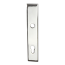 Rechteckiges Langschild Messing vernickelt | N1108