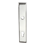 Rechteckiges Langschild Messing vernickelt | N1108