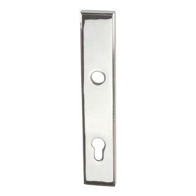 Rechteckiges Langschild Messing vernickelt | N1108