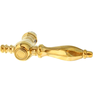Türklinke Gründerzeit aus Messing rustikale Form gold