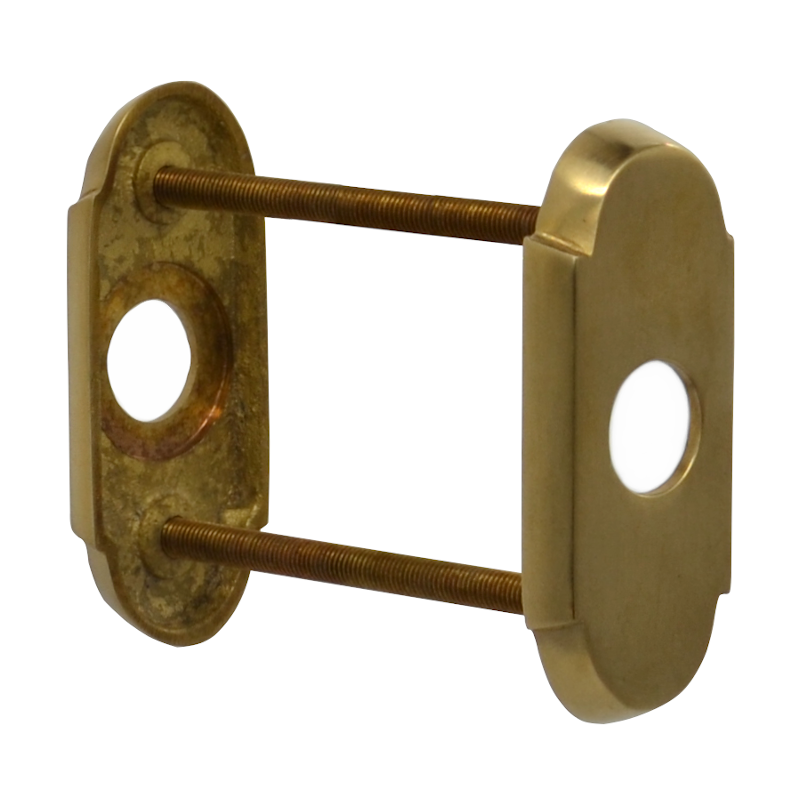 Terrassentürbeschlag | antiker Stil | Messing patiniert | Modell "P851